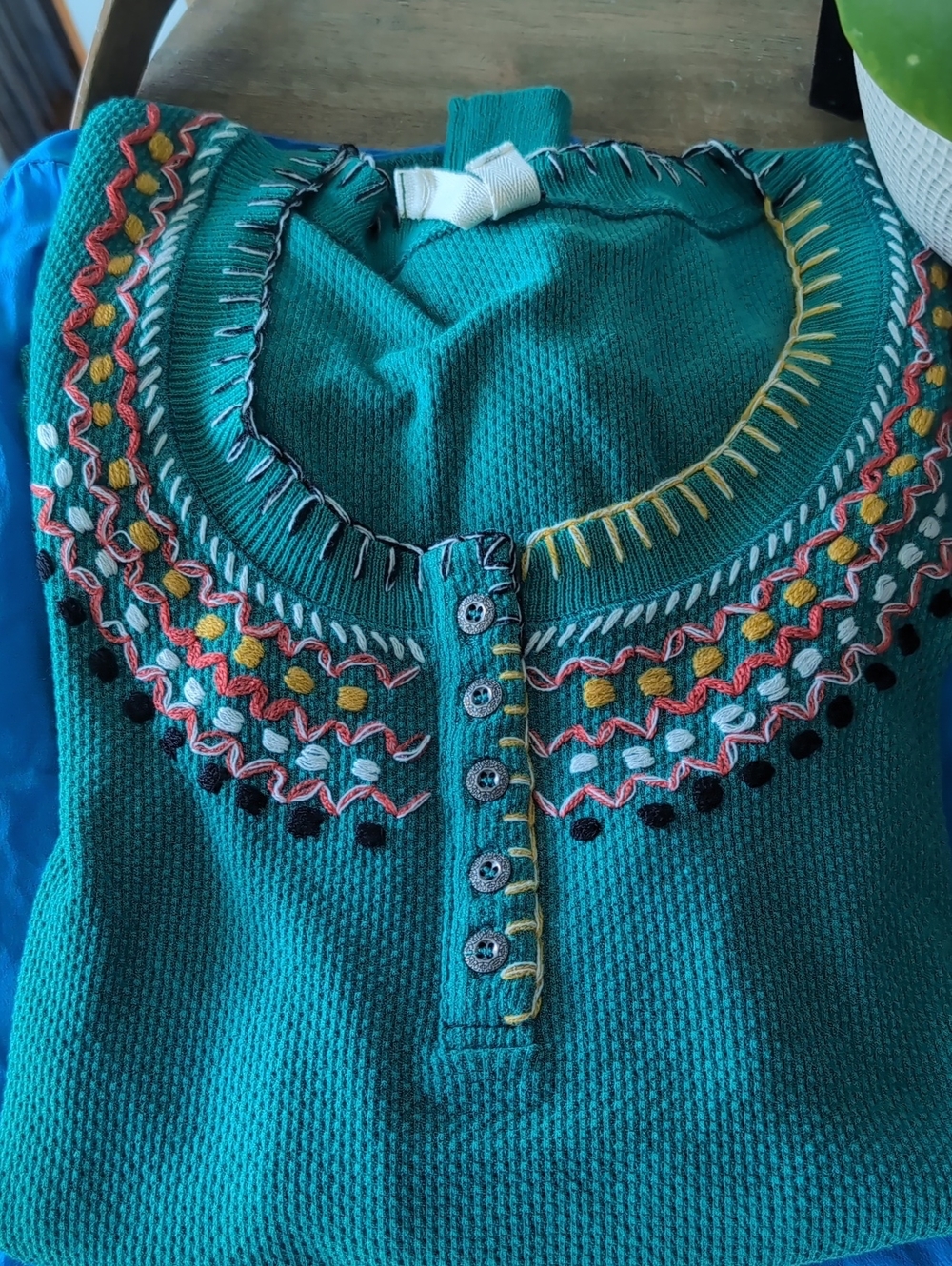 Anthropologie Bundle Tops 6 Long Sleeve S Pattern Silk Embroidered - Picture 4 of 14